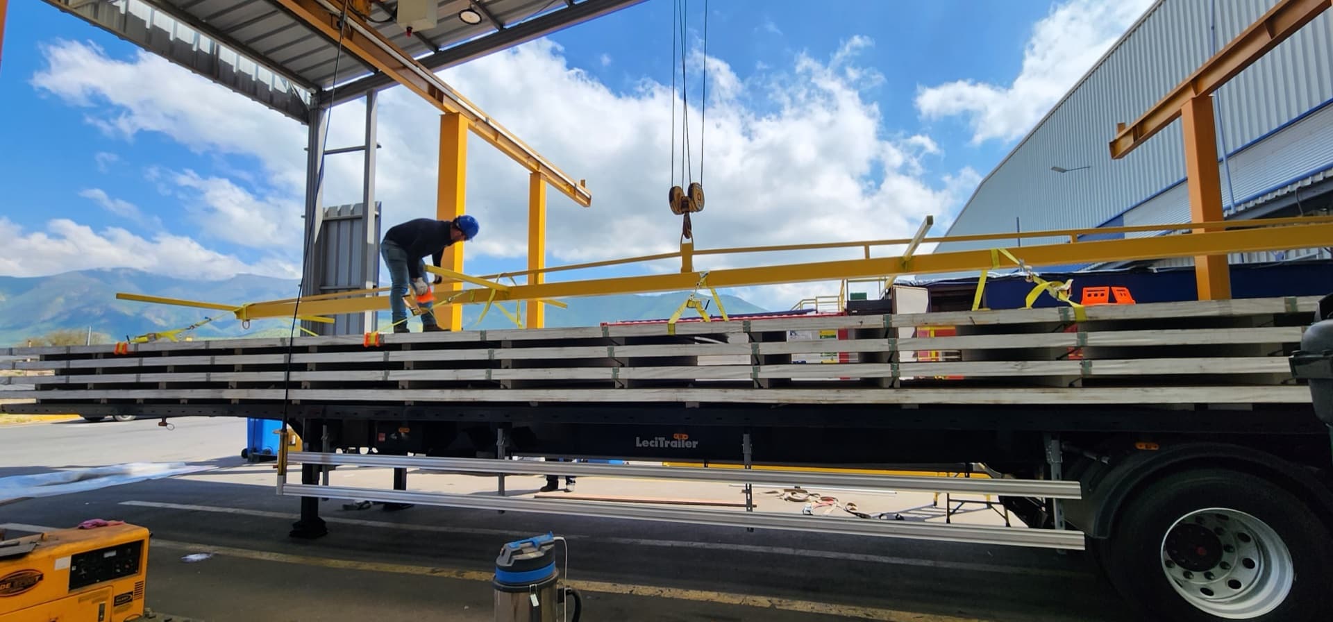 Trailer Logistics technical service team performing scheduled maintenance on a trailer