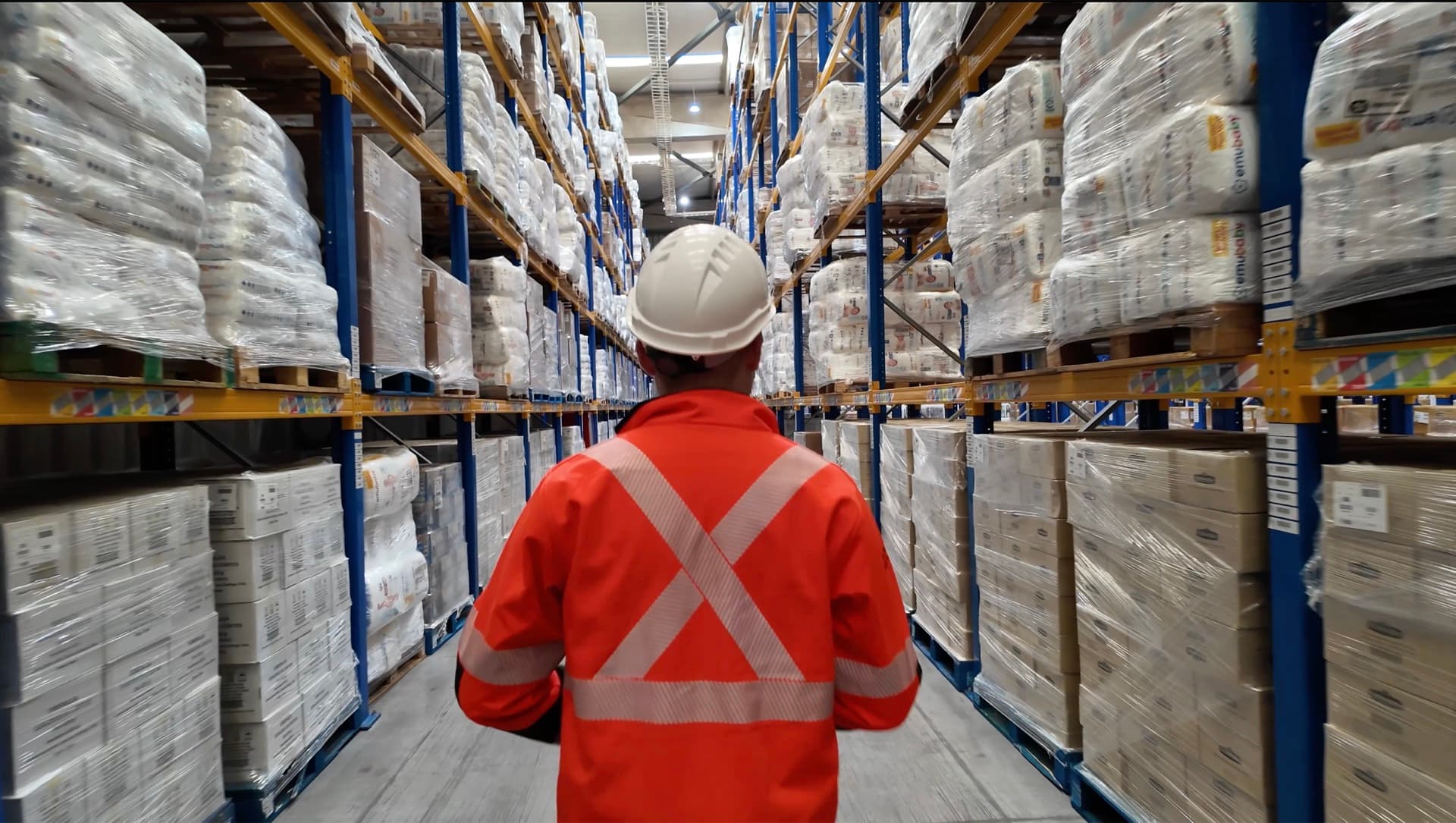 Trailer Logistics distribution center with selective racking and loading docks